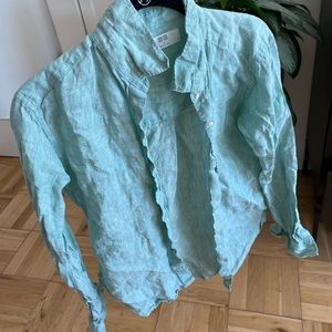 Uniqlo Green Linen Shirt